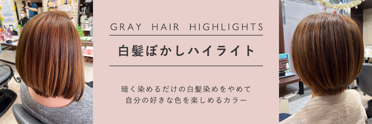 白髪ぼかしハイライト